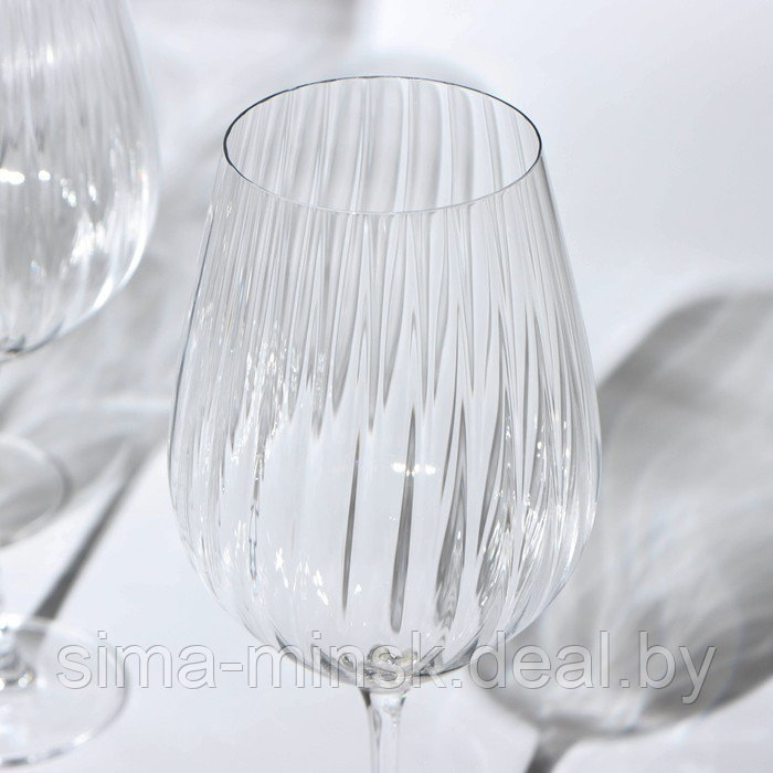 Набор бокалов для вина Columba Optic, стеклянный, 850 мл, 6 шт - фото 3 - id-p210193808