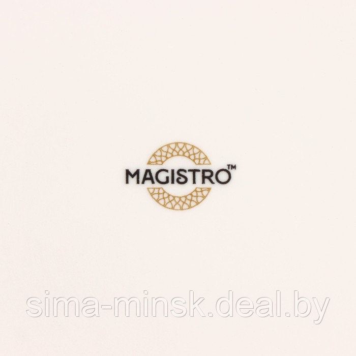 Тарелка фарфоровая обеденная с утолщённым краем Magistro La Perle, d=27 см, цвет белый - фото 5 - id-p210192861