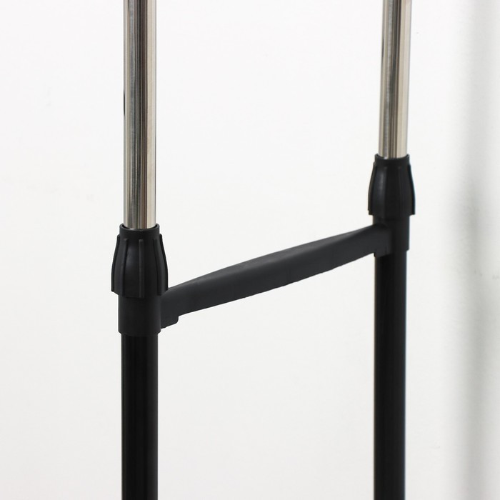Стойка-вешалка для одежды напольная телескопическая Доляна, 2 перекладины, 80×43×90(160) см, окрашенный металл - фото 6 - id-p210199939