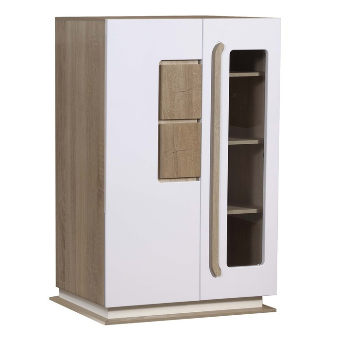 Шкаф комбинированный «Дора» 30.03-02, 900×434×1344 мм, Дуб сонома/Белый глянец - фото 1 - id-p210200260
