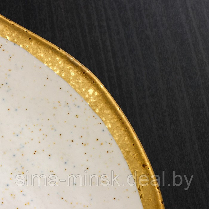 Тарелка фарфоровая глубокая Magistro Poursephona, 330 мл, d=19,5 см, цвет бежевый - фото 5 - id-p210192873
