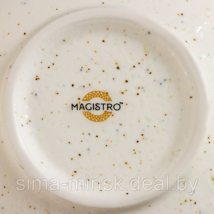 Тарелка фарфоровая глубокая Magistro Poursephona, 330 мл, d=19,5 см, цвет бежевый - фото 6 - id-p210192873