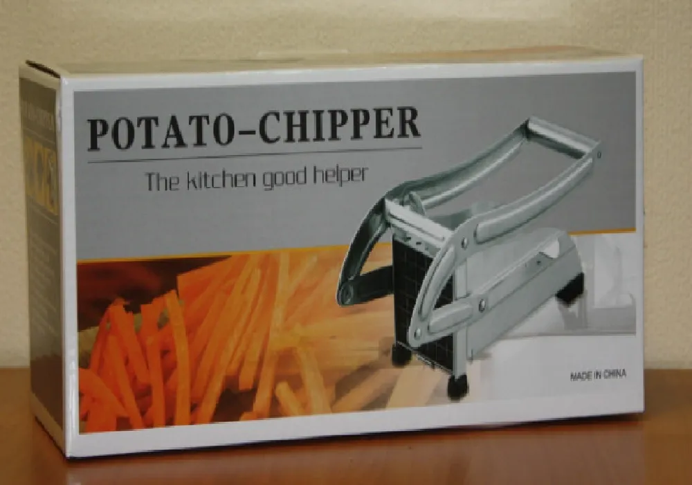 Ручная картофелерезка Potato Chipper / Слайсер для картошки фри / 2 насадки из нержавеющей стали - фото 9 - id-p210200120
