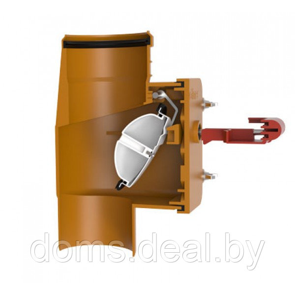 Канализационный обратный клапан для вертикальной установки ТП-85.100.В с заслонкой из нержавеющей стали - фото 4 - id-p210196098