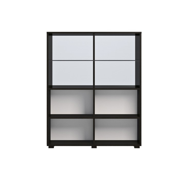 Шкаф-витрина 4-х дверный «Квартал», 1098×428×1350 мм, цвет дуб венге / белый глянец - фото 2 - id-p210200275