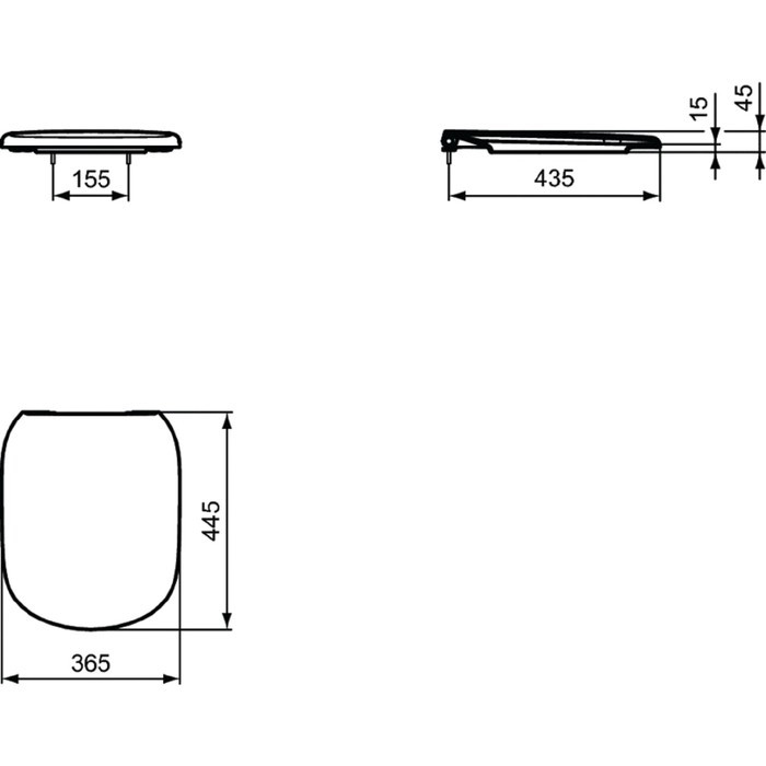 Сиденье и крышка для унитазов Ideal Standard TESI T352901, с функцией плавного закрытия - фото 6 - id-p210200946