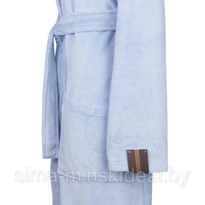 Халат махровый «Шанти», размер XL, цвет голубой - фото 4 - id-p210197007