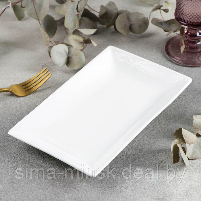 Блюдо фарфоровое Wilmax, 22,5×13 см, цвет белый - фото 2 - id-p210192403
