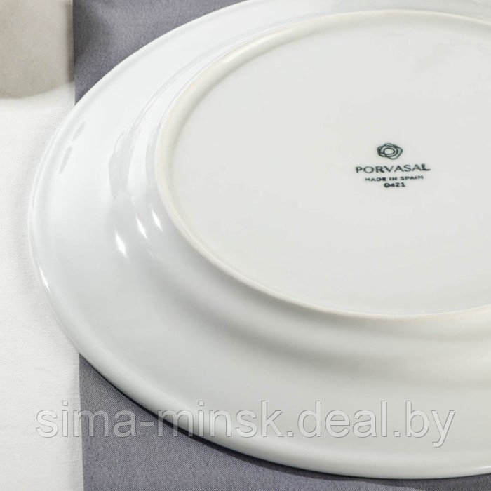 Тарелка фарфоровая плоская CORAL, d=27,5 см - фото 4 - id-p210192938