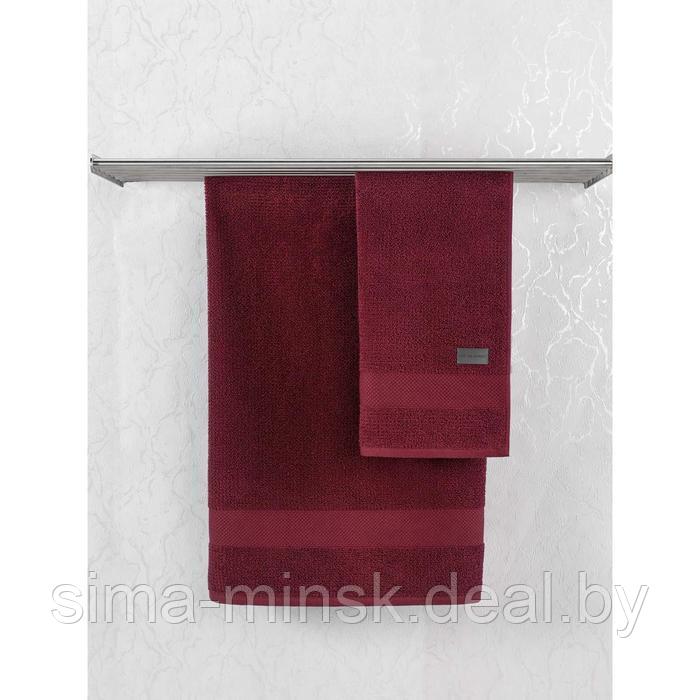 Полотенце махровое Ralph, размер 50х90 см, цвет бордовый - фото 1 - id-p210198763