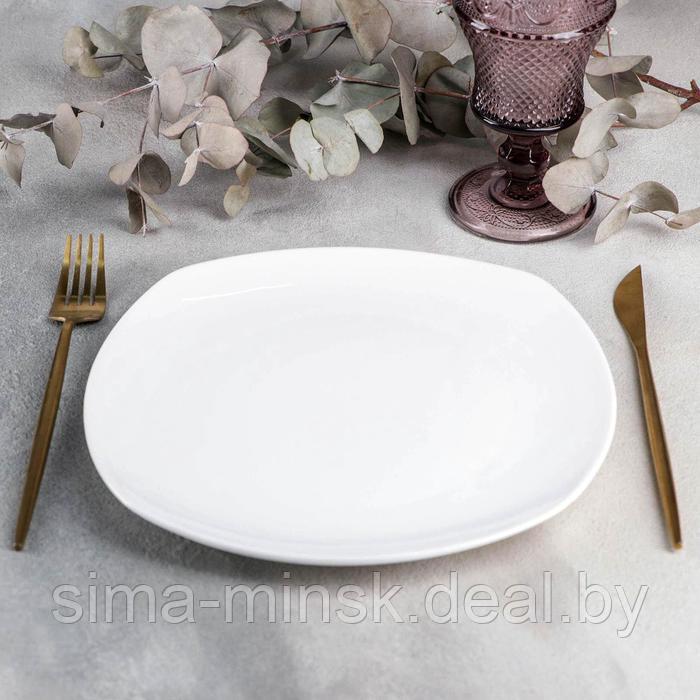 Тарелка фарфоровая обеденная Wilmax Ilona, d=24,5 см, цвет белый - фото 2 - id-p210192445