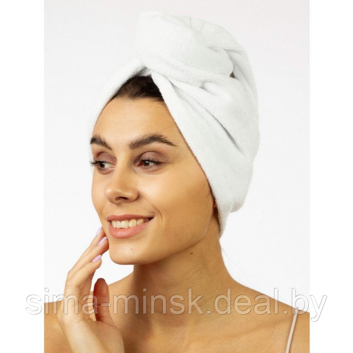 Полотенце для сушки волос Beatrice, размер 26х58см, цвет белый - фото 1 - id-p210198783