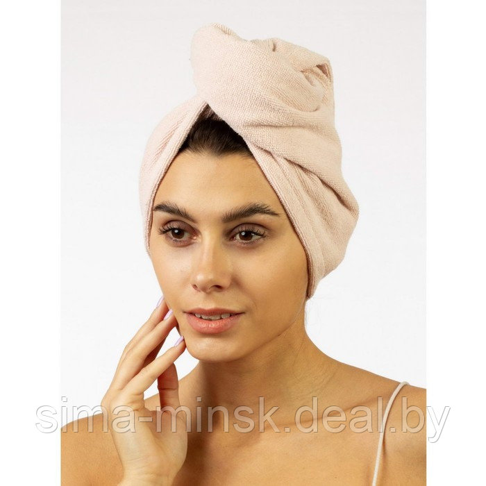 Полотенце для сушки волос Beatrice, размер 26х58см, цвет кремовый - фото 1 - id-p210198785