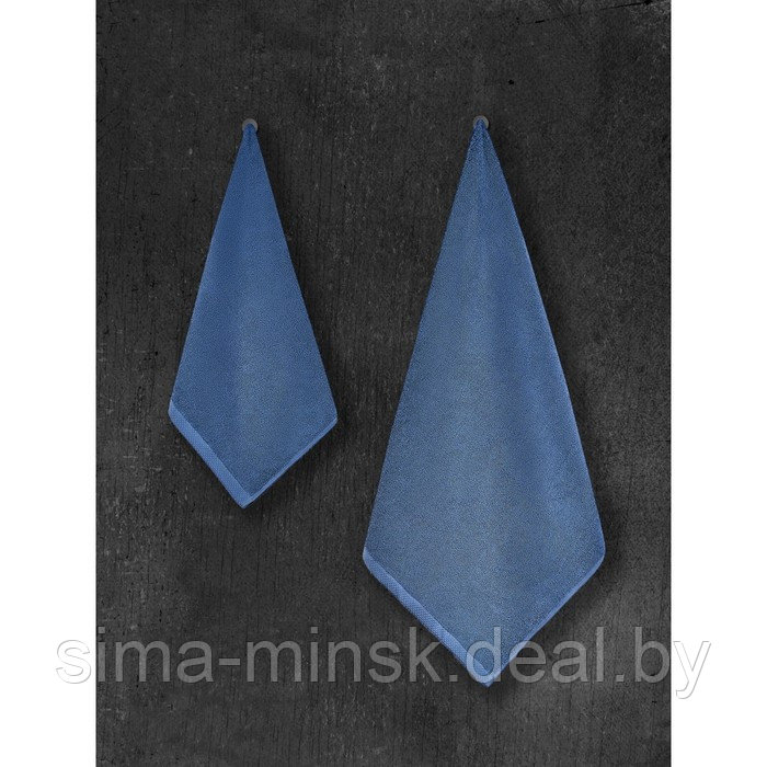 Полотенце махровое Diamond, размер 50х90 см, цвет синий - фото 1 - id-p210198793