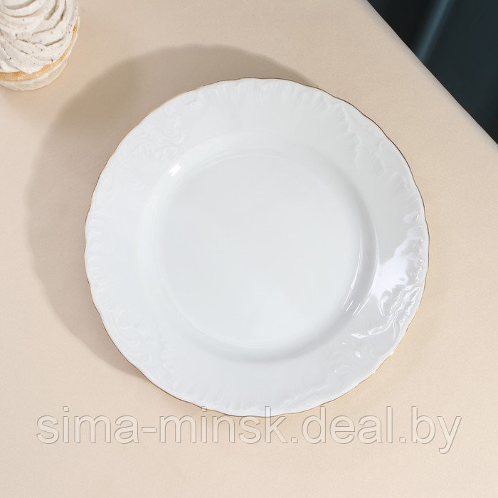 Набор тарелок Rococo, 6 шт: d=19 см, цвет белый, фарфор - фото 2 - id-p210192985