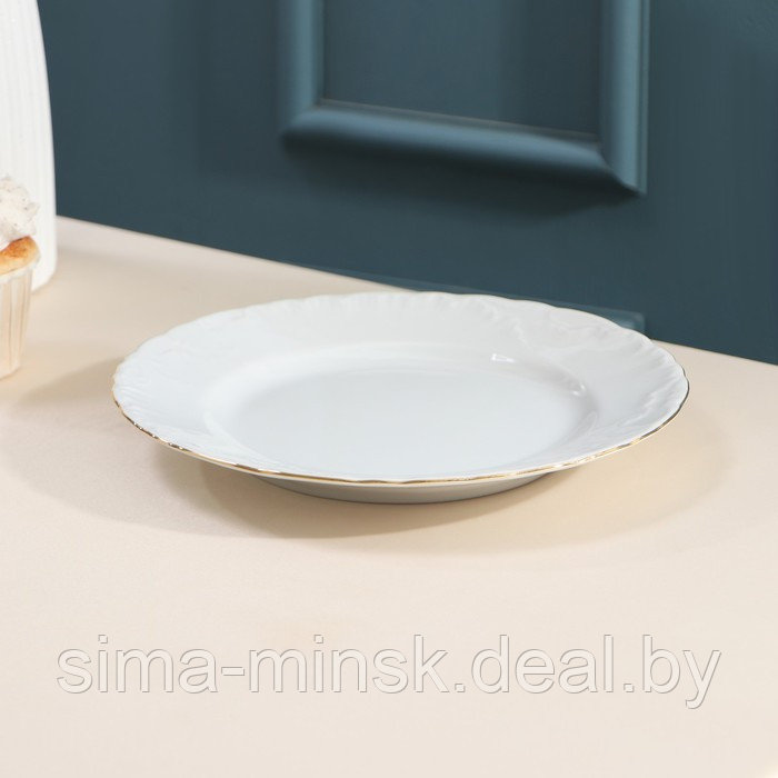 Набор тарелок Rococo, 6 шт: d=19 см, цвет белый, фарфор - фото 3 - id-p210192985