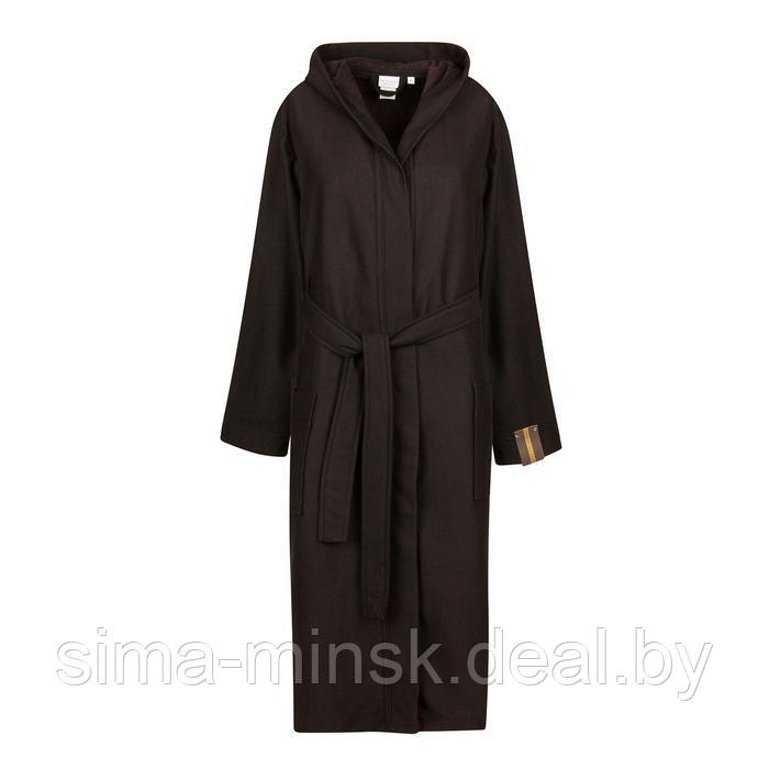 Мужской халат с капюшоном «Марвин», размер XL, цвет чёрный - фото 1 - id-p210197090