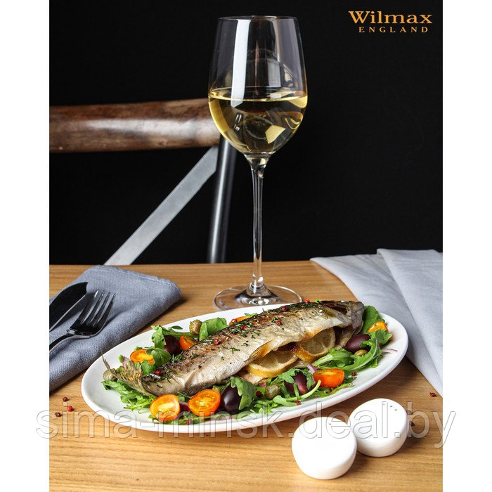 Блюдо фарфоровое овальное Wilmax Olivia, d=30,5 см, цвет белый - фото 6 - id-p210192482