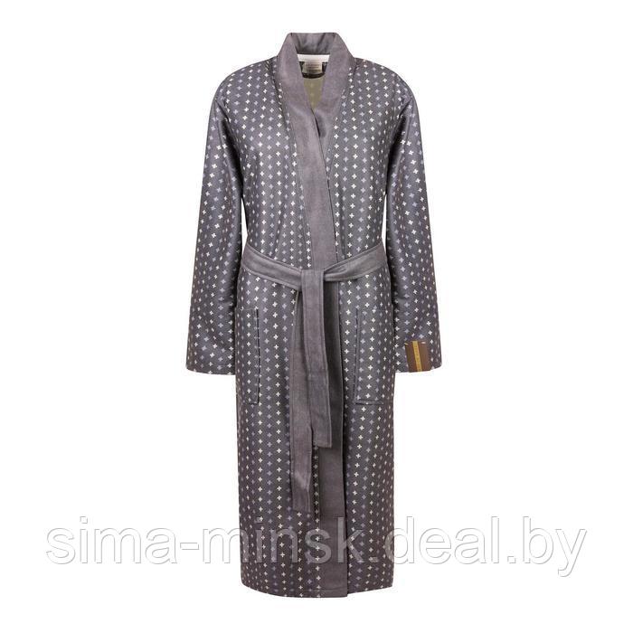 Мужской халат «Бугатти», размер М, цвет серый - фото 1 - id-p210197123