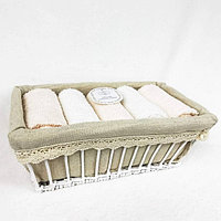 Комплект махровых полотенец «Ирис», размер 30х50 см - 5 шт, цвет персик