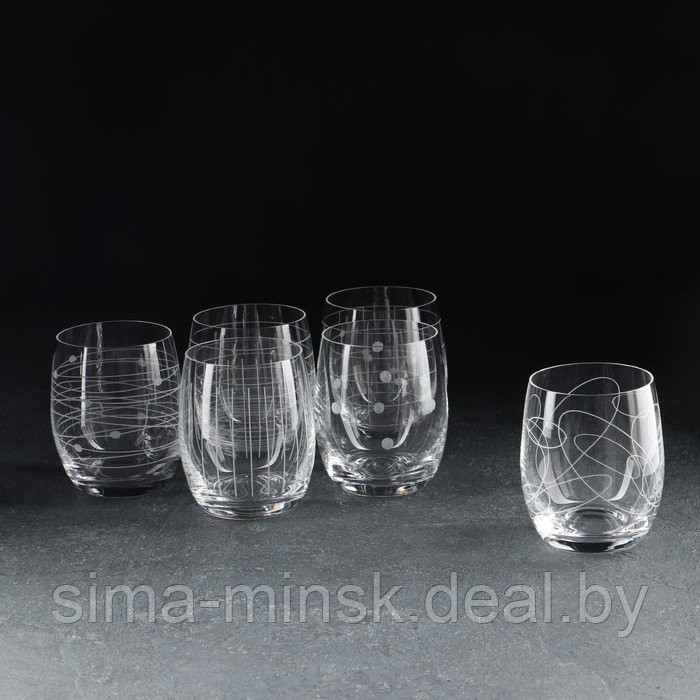 Набор стаканов для виски «Клаб Elements», 6 шт, 300 мл, хрустальное стекло - фото 1 - id-p210194074