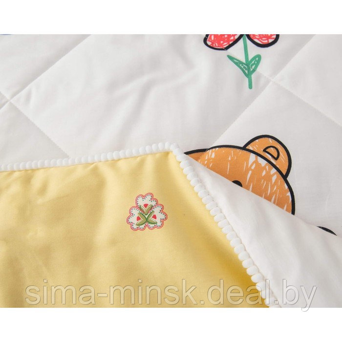 Комплект детский с одеялом «Смайл», размер 160х220 см, 160х230 см, 50х70 см, цвет жёлтый - фото 4 - id-p210195982