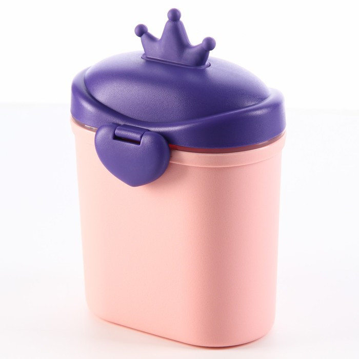 Контейнер для хранения детского питания «Корона», 800 мл.,большой, цвет розовый - фото 1 - id-p210201631