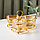 Менажница стеклянная «Круг», размер чаши 10×6,2 см, 3 шт, цвет золотой, фото 2
