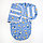 Пеленка-кокон на липучках, рост 50-62 см, кулирка, цвет голубой, принт микс, фото 2