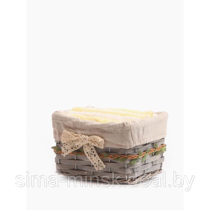 Комплект полотенец в ведёрке Leave, размер 30x30 см, 6 шт в наборе - фото 6 - id-p210198345