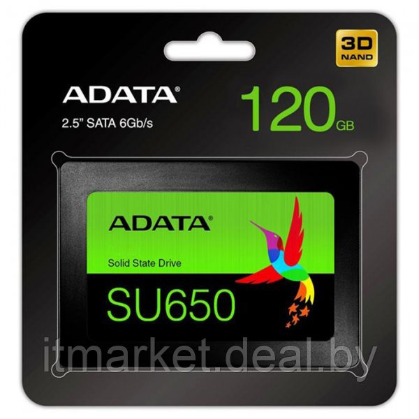 Жесткий диск SSD 120Gb A-Data Ultimate SU650 (ASU650SS-120GT-R) (SATA 6Gb/s, 2.5", 520/320Mb/s) - фото 3 - id-p210205403