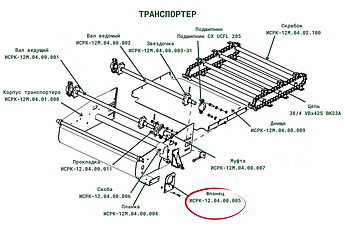 Фланец ИСРК-12.04.00.005 к кормораздатчику ИСРК-12 "Хозяин"