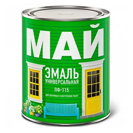 Эмаль МАЙ ПФ-115 желтая 1,9кг - фото 1 - id-p207887444