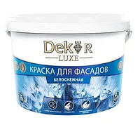 Краска ВД-АК 111 ГОСТ "DEKOR" для фасадов, белоснежная, 7 кг