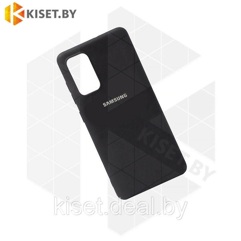 Soft-touch бампер Silicone Cover для Samsung Galaxy S20 Plus черный с закрытым низом - фото 1 - id-p210205333