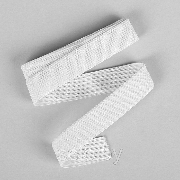 Резинка для постельного белья тканая 8 мм белая ( от 1 метра) - фото 2 - id-p210211491