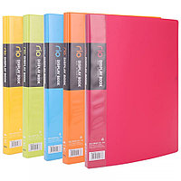Папка с 30 вкладышами Deli, A4, 19мм, 750мкм, голубая, желтая, салатовая, оранжевая, розовая