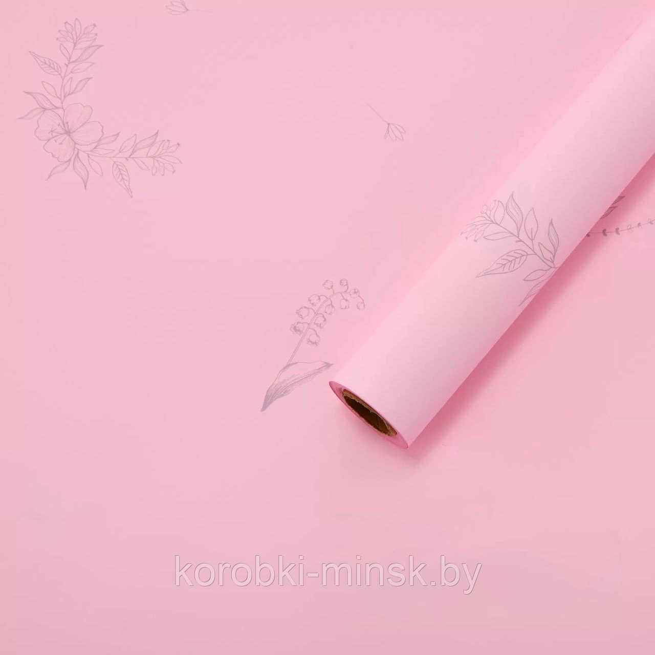 Пленка матовая "Эстетика" 58см*10м, 65 мкр., пастельно-розовый - фото 1 - id-p210222567