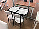Стол Грац 120*80+50, экокожа под стеклом, фото 2