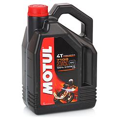 112911 MOTUL  Масло моторное синтетическое для 4-тактных двигателей мотоциклов 7100 20W-50 4T, 4L (104104)