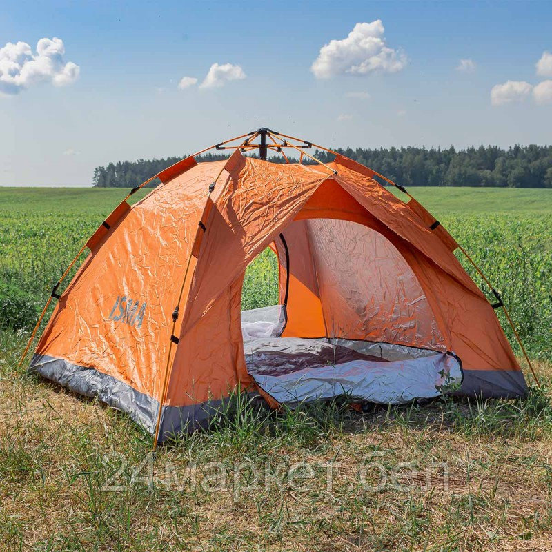 Палатка кемпинговая четырехместная (210х200х135см) ISMA ISMA-СAMP-2 - фото 1 - id-p210186497