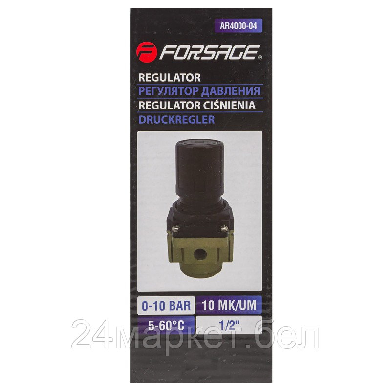 Регулятор давления воздуха 1/2"(0-10bar,раб. температура 5°-60°) Forsage F-AR4000-04 - фото 3 - id-p207260814