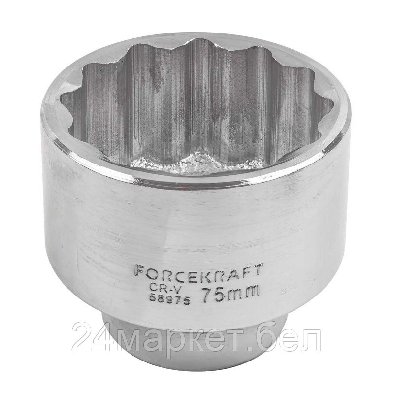 Головка 75мм 1" 12гр. FORCEKRAFT FK-58975 - фото 1 - id-p207260848