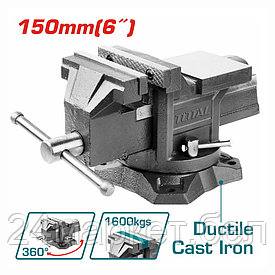 Тиски слесарные поворотные 5 " 150 мм, с наковальней TOTAL THT6166 THT6166