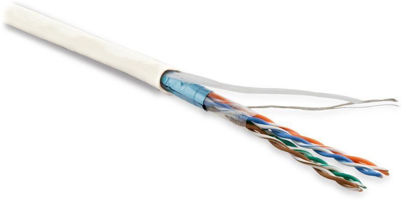 Hyperline FUTP4-C5E-P26-IN-LSZH-WH-100 (100 м) кабель витая пара, экранированная F/UTP, категория 5e, 4 пары - фото 1 - id-p203908842