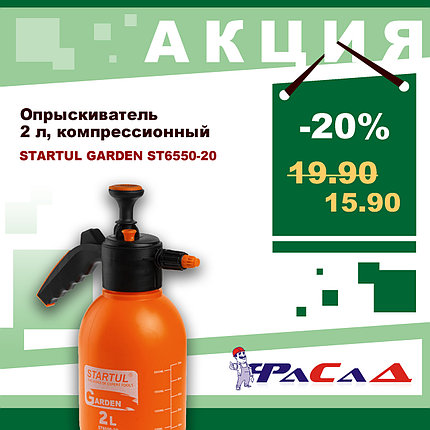 Опрыскиватель компрессионный 2л STARTUL GARDEN (ST6550-20), фото 2