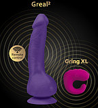 Супер-реалистичный вибратор Gvibe Greal из Bioskin 6 режимов вибрации, 22 см фиолетовый, фото 5