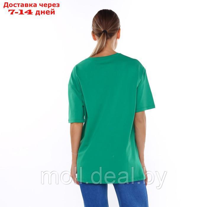 Футболка женская, цвет тёмно-зелёный, размер ONE SIZE (42-46) - фото 4 - id-p210203868