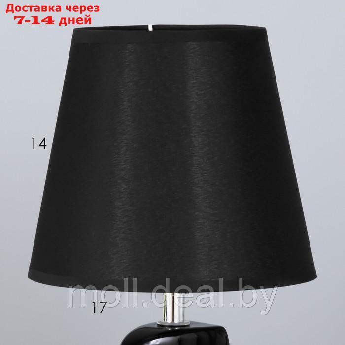 Настольная лампа "Дасия" E14 40Вт черно-красный 18х18х29 см - фото 4 - id-p210193376