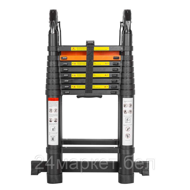 Лестница-стремянка телескопическая алюм. бытовая 2.8+2.8м (9+9 ступ.) Rock FORCE RF-UP280-M - фото 3 - id-p207260957